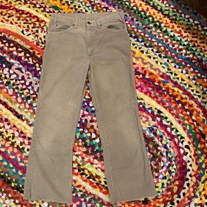 Vintage Men's Levi's 517 White Label Tan Corduroy Pants - Size 33/34